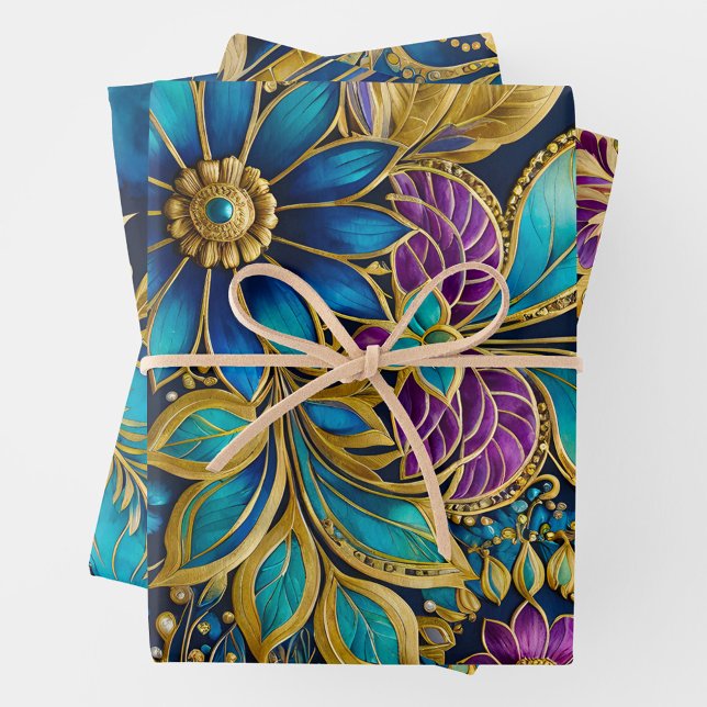 Colorful Byzantine Art Wrapping Paper Sheets (Creator Uploaded)