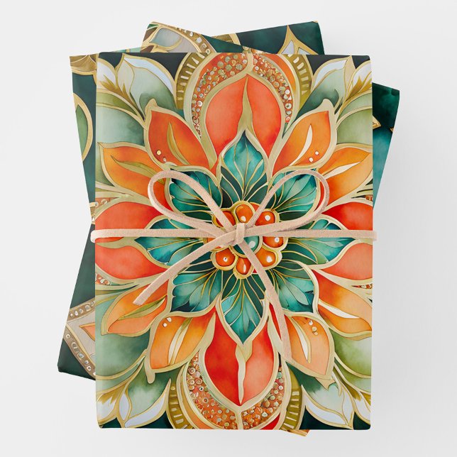 Colorful Byzantine Art Wrapping Paper Sheets (Creator Uploaded)
