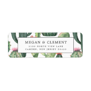 Colorful Cacti   Desert Theme Return Address Label
