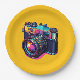 Colorful camera paper plates! plate
