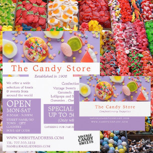 Colorful Candy, Confectionery Supplies Business Card