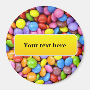 Colorful Candy Pieces TEMPLATE Magnet