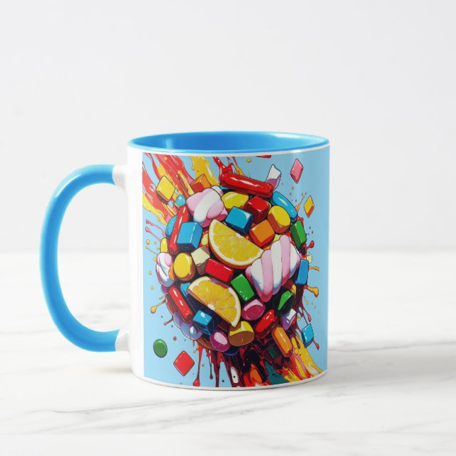 Colorful Candy Sphere Mug | Sweet & Fun Coffee Cup (Left)
