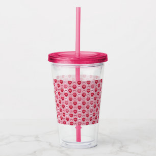 colorful candy Valentine's day heart pattern Acrylic Tumbler