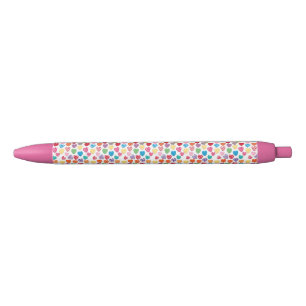 colorful candy Valentine's day heart pattern  Black Ink Pen