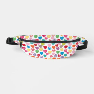 colorful candy Valentine's day heart pattern Bum Bags