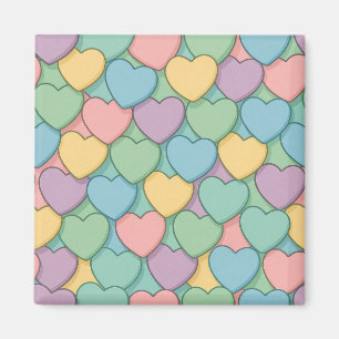 colorful candy Valentine's day heart pattern Two-T Magnet