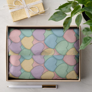 colorful candy Valentine's day heart pattern Two-T Tissue Paper