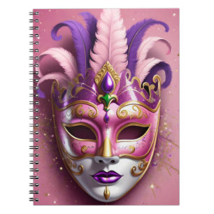 Colorful carnival mask notebook