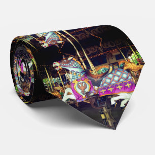 Colorful Carousel Horses Tie