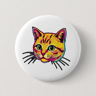 Colorful Cat  6 Cm Round Badge