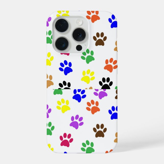 colorful cat paws phone case (Back)