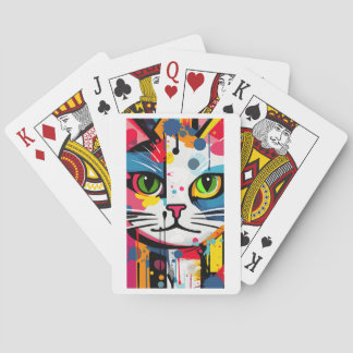 Colorful Cat Playing Cards
