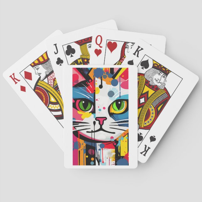 Colorful Cat Playing Cards (Back)