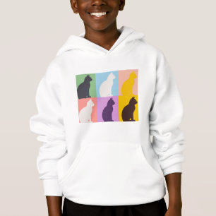 Colorful cat silhouette