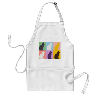 Colorful cat silhouette standard apron