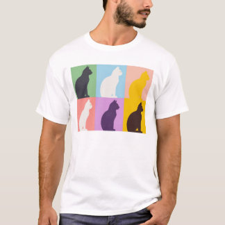 Colorful cat silhouette T-Shirt