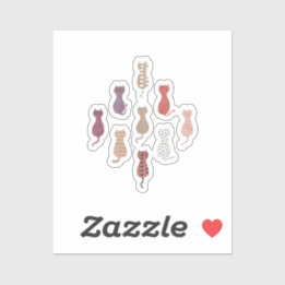 Colorful Cat Silhouettes