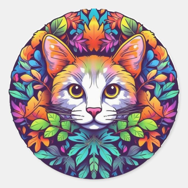 Colorful Cat Stickers (Front)