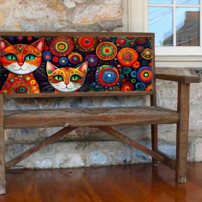 Colorful Cats and Moons Decoupage Tissue Paper (Creator Uploaded)