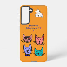 Colorful Cats Galaxy Case – Orange, Cat Quote
