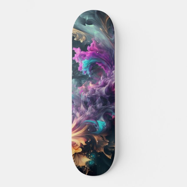 Colorful Celestial Skateboard (Front)