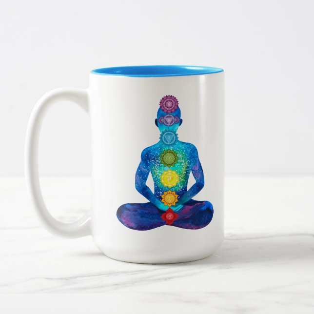 Colorful Chakra Meditation Mug (Left)