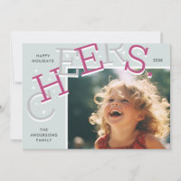 COLORFUL CHEERS! Simple Holiday Photo Christmas