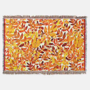 Colorful Chic Chroma Canopy Stylish Foliage Throw Blanket