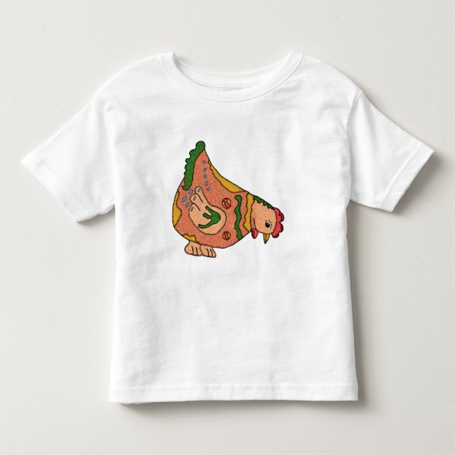 colorful chicken toddler T-Shirt (Front)