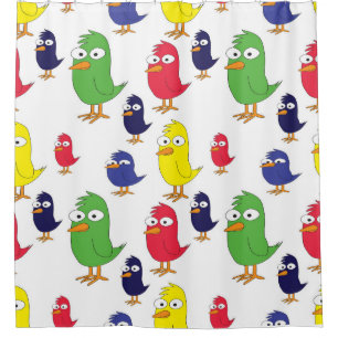 Colorful Chickens Shower Curtain