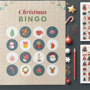Colorful Christmas Bingo Jigsaw Puzzle