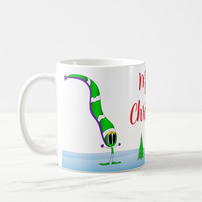 Colorful Christmas Cartoon Coffee Mug (Left)