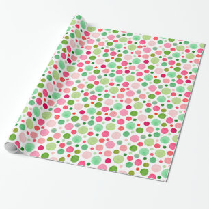 Colorful Christmas Confetti Dots Wrapping Paper