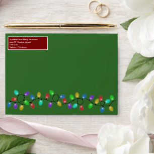 Colorful Christmas Lights Envelope