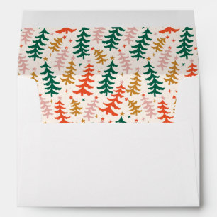 Colorful Christmas Tree Holiday Envelope