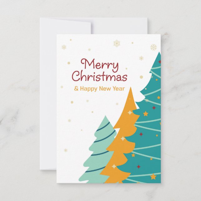 Colorful Christmas tree set. Card (Front)