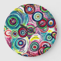 Colorful Circles and Swirls Original Abstract Art