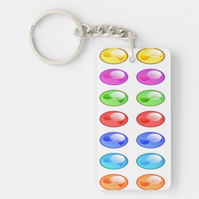 COLORFUL CIRCLES PATTERN KEY RING (Front)