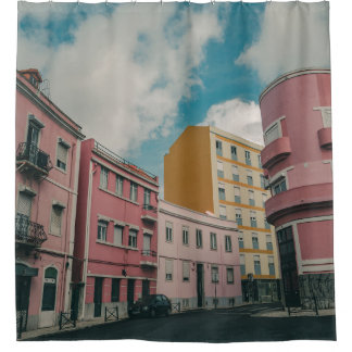 COLORFUL CITY SHOWER CURTAIN
