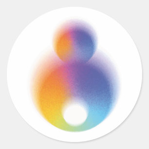 colorful classic round sticker