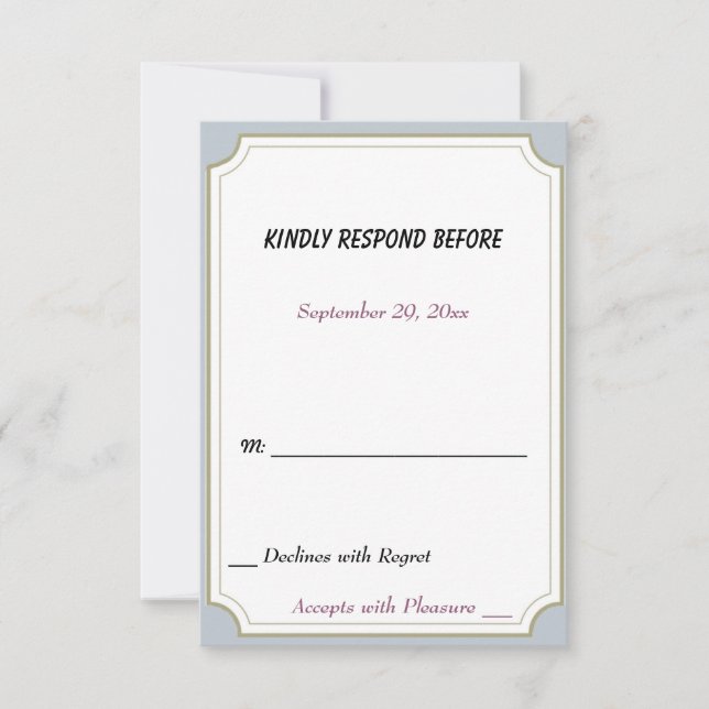 COLORFUL CLIMBING SWEET PEA FLOWERS RSVP (Front)