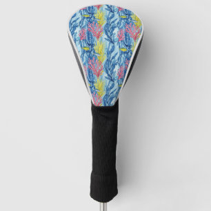 Colorful Coastal Sea Life Pattern (1) Golf Head Cover