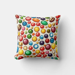 Colorful Confectionery: Round Candies Artwork Cushion