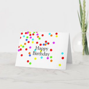 Colorful Confetti Birthday Card