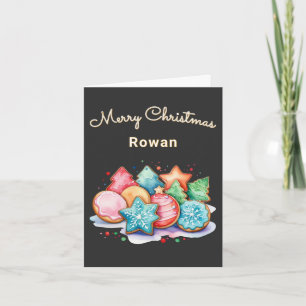 Colorful Cookies Personalized Christmas Holiday Card