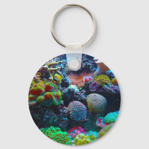 Colorful Coral Key Ring
