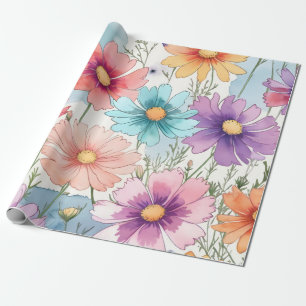 Colorful Cosmos Wrapping Paper