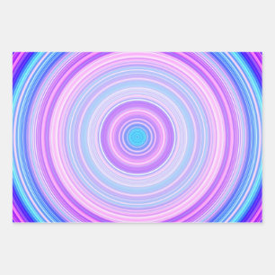 Colorful Cotton Candy Pink Blue  Wrapping Paper Sheet