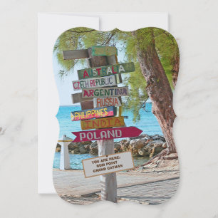 COLORFUL COUNTRY SIGNS AT RUM POINT, GR.CAYMAN